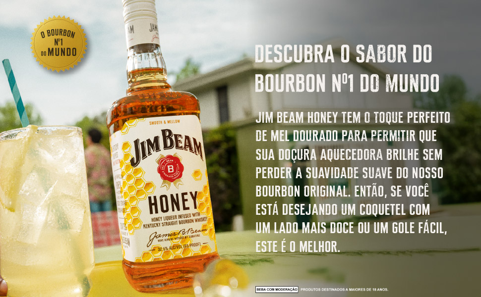 Whisky Jim Beam Honey 1000 ml na Casa da Bebida