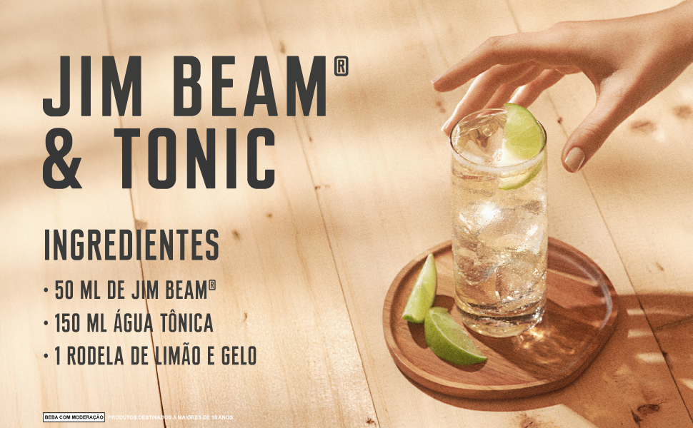 Whisky Jim Beam Original Bourbon 1000 ml na Casa da Bebida